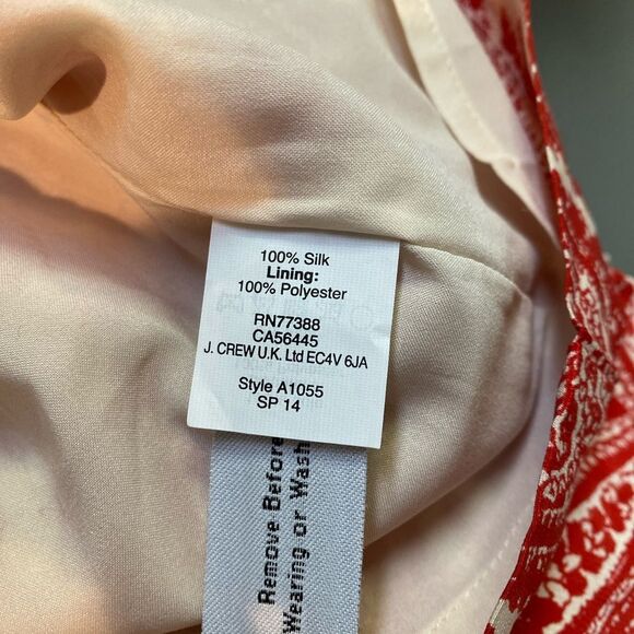 #100 MADEWELL Silk Asian Print Dress - Picture 5 of 12